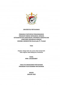 PENGARUH PARTISIPASI PENGANGGARAN
TERHADAP KINERJA MANAJERIAL DENGAN
KETIDAKPASTIAN LINGKUNGAN, INFORMASI ASIMETRI DAN
KOMITMEN ORGANISASI SEBAGAI
VARIABEL MODERATING (Studi pada PT. Pindad)