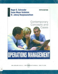 Operations Management : Contemporary concepts and cases