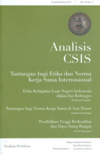 Analisis CSIS : Tantangan Bagi Etika Dan Norma Kerja Sama Internasional