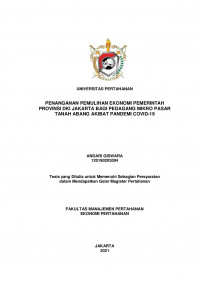 PENANGANAN PEMULIHAN EKONOMI PEMERINTAH PROVINSI DKI JAKARTA BAGI PEDAGANG MIKRO PASAR TANAH ABANG AKIBAT PANDEMI COVID-19