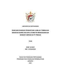 RANCANG BANGUN PENGHITUNG JUMLAH TEMBAKAN SENAPAN SERBU SECARA OTOMATIS MENGGUNAKAN SENSOR VIBRASI DI PT PINDAD