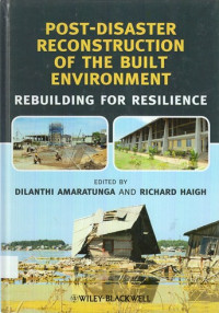 Post-Disaster Reconstruction Of The Built Environment