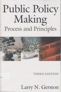 Public Policy Making : process and principles