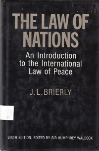 The Law of Nations: An introduction to the International law of peace