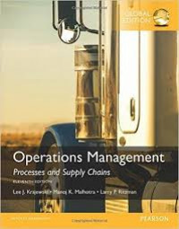 Operations Management : Processes and Supply Chains