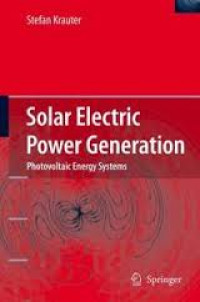 Solar Electric Power Generation , Photovoltaic Energy Systems