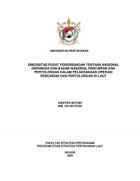 SINERGITAS PUSAT PENERBANGAN TENTARA NASIONAL
INDONESIA DAN BADAN NASIONAL PENCARIAN DAN
PERTOLONGAN DALAM PELAKSANAAN OPERASI
PENCARIAN DAN PERTOLONGAN DI LAUT