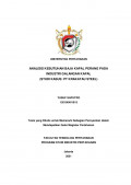 ANALISIS KEBUTUHAN BAJA KAPAL PERANG PADA INDUSTRI GALANGAN KAPAL
(STUDI KASUS: PT KRAKATAU STEEL)