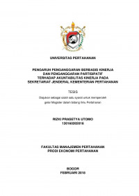 PENGARUH PENGANGGARAN BERBASIS KINERJA
DAN PENGANGGARAN PARTISIPATIF
TERHADAP AKUNTABILITAS KINERJA PADA
SEKRETARIAT JENDERAL KEMENTERIAN PERTAHANAN
