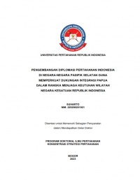 Pengembangan Diplomasi Pertahanan Indonesia di Negara-Negara Pasifik Selatan Guna Memperkuat Dukungan Integrasi Papua dalam Rangka Menjaga Keutuhan Wilayah Negara Kesatuan Republik Indonesia