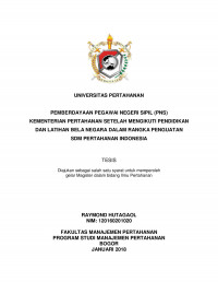 PEMBERDAYAAN PEGAWAI NEGERI SIPIL (PNS)
KEMENTERIAN PERTAHANAN SETELAH MENGIKUTI PENDIDIKAN DAN LATIHAN BELA NEGARA DALAM RANGKA PENGUATAN
SDM PERTAHANAN INDONESIA